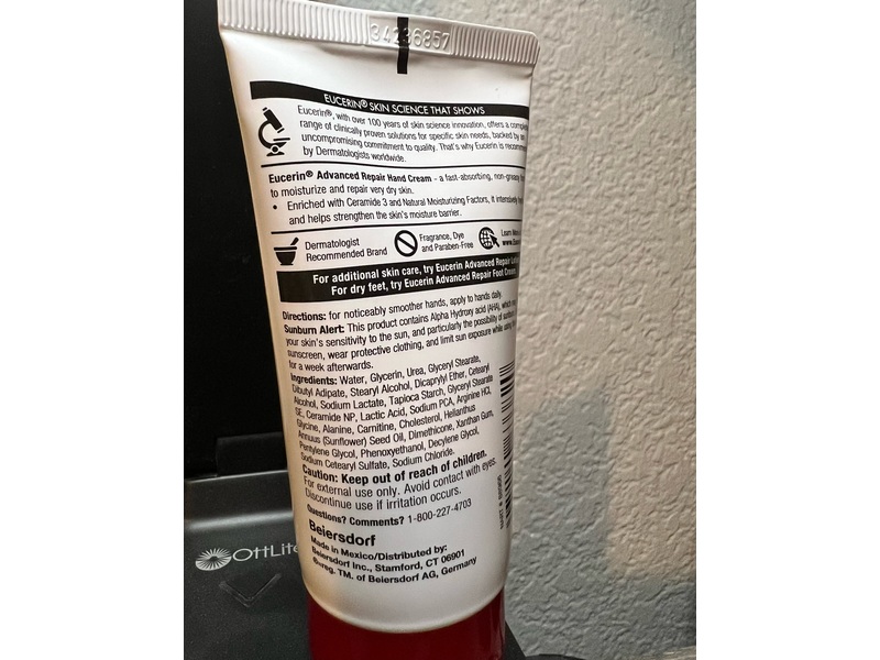 Eucerin Advanced Repair Hand Cream, 2.7 oz/76 g