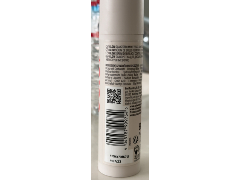 Schwarzkopf Professional Osis+ Smooth & Shine Glow Frizz Control & Shine Serum, 1.69 fl oz/50 mL