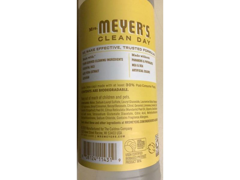 Mrs. Meyer's Liquid Dish Soap, Daisy Scent, 16 fl oz/473 mL