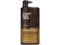Every Man Jack Body Wash, Amber + Sandalwood, 33.8 fl oz/1000 mL, Pack Of 2 - Image 2