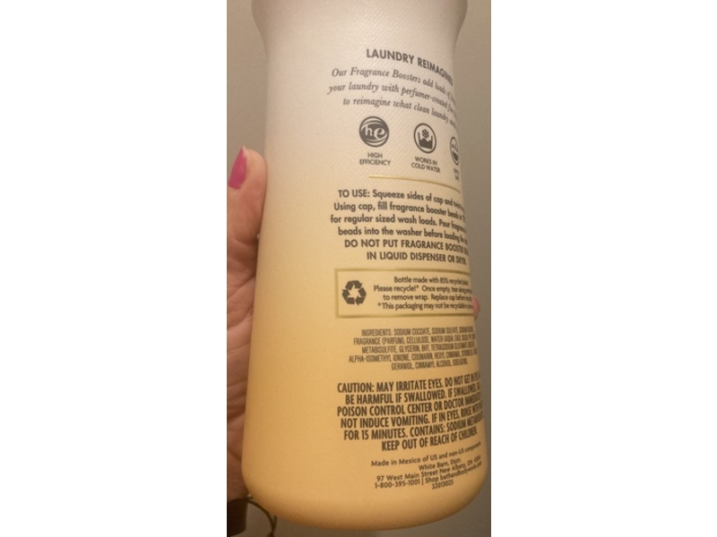 Bath & Body Works White Barn Fabric Care Fragrance Booster, Vanilla Suede, 18 oz/510 g