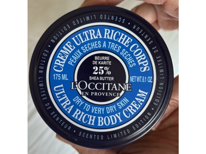 L'Occitane En Provence Ultra Rich Body Cream, Shea Butter, 6.1 oz/175 mL