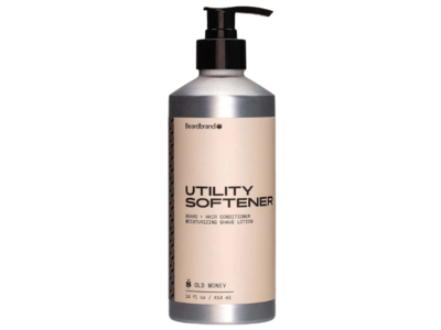 Beardbrand Utility Softener Beard + Hair Conditioner Moisturizing Shave Lotion, Old Money, 14 fl oz/414 mL