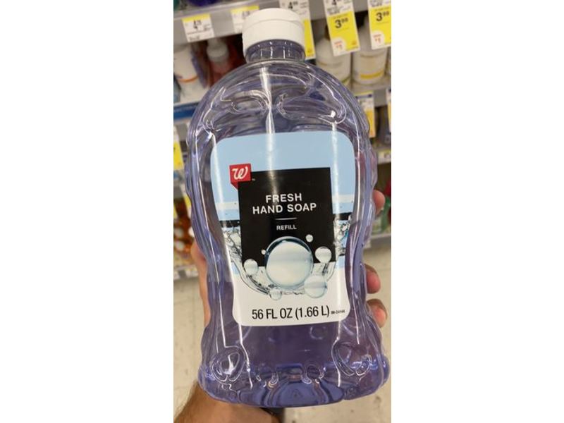Walgreens Fresh Hand Soap, Refill, 56 fl oz/1.66 L, Pack Of 2
