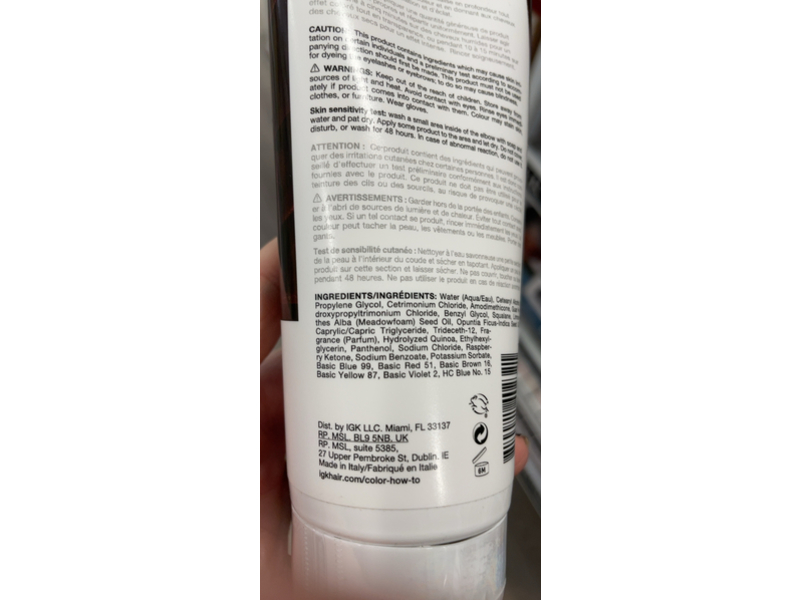 Igk Color Depositing Mask, Mahogany Williams-Burgundy, 6.0 fl oz/180 mL