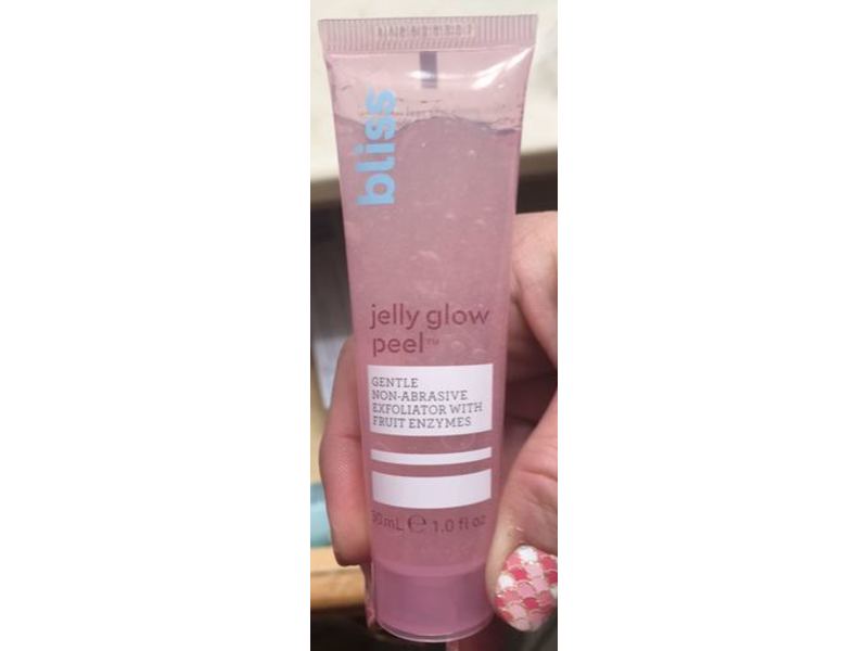 Bliss Jelly Glow Peel Gentle Exfoliator, Fruit Enzymes, 1.0 fl oz/30 mL