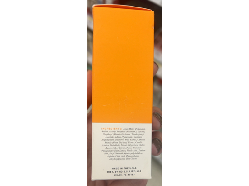 no b.s. Vitamin C + E Serum, Pomegranate + Hyaluronic Acid + Green Tea, 1 fl oz/30 mL