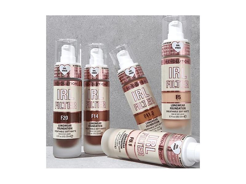 Makeup Revolution IRL Filter Longwear Foundation, F10, 0.7 fl.oz. (US) / 23ml