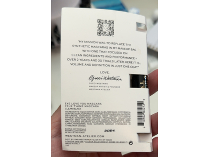 Westman Atelier Eye Love You Mascara, Clean Black