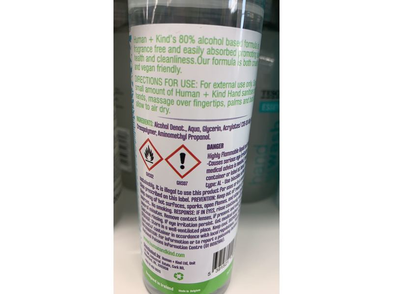 Human+Kind Hand Sanitiser, 6.76 fl oz/200 mL