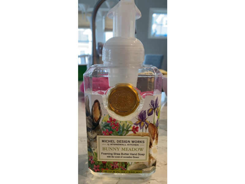 Michel Design Works By Stonewall Kitchen Foaming Hand Soap, Bunny Meadow, 17.8 fl oz/530 mL