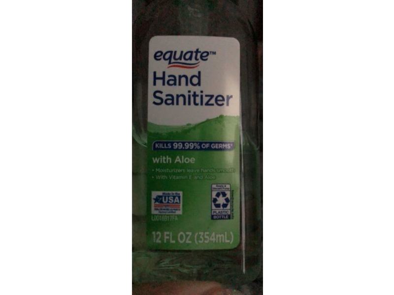 Equate Hand Sanitizer, Aloe, 12 fl oz/354 mL