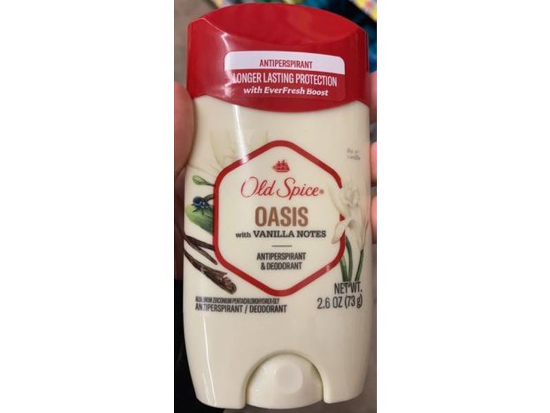 Old Spice Oasis Antiperspirant & Deodorant, Vanilla Notes, 2.6 oz/ 73 g