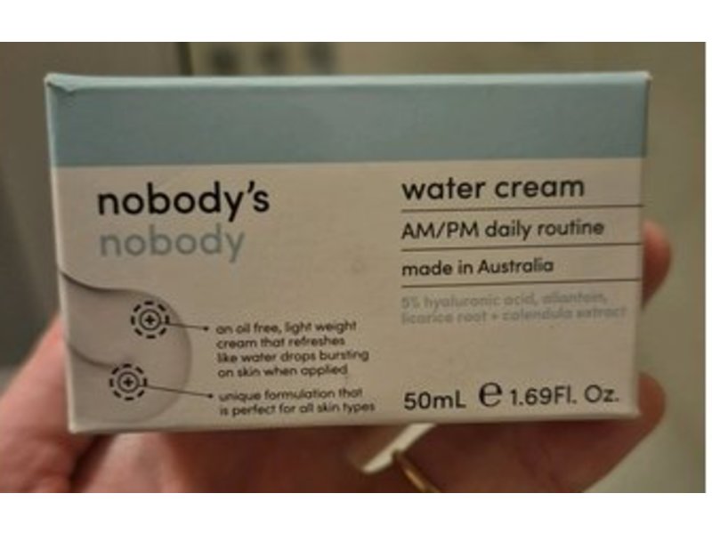 Nobody's Nobody Water Cream, 1.69 fl oz/50 mL