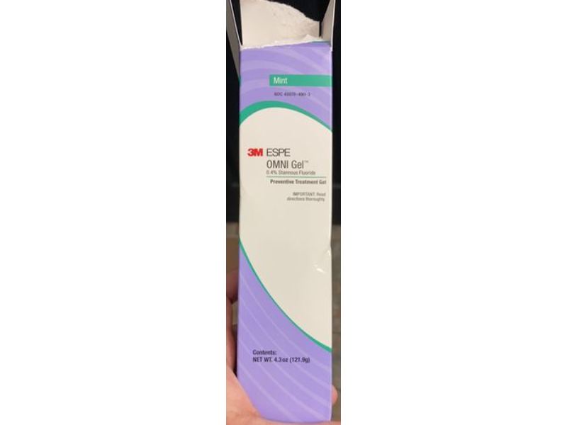 3M Omni Prevention Treatment Gel, 0.4% Stannous Fluoride, 4.3 oz/121.9 g