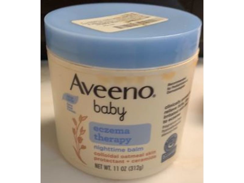 Aveeno Baby Eczema Therapy Nighttime Balm, Colloidal Oatmeal Skin Protectant + Ceramide, 11 oz/312 g