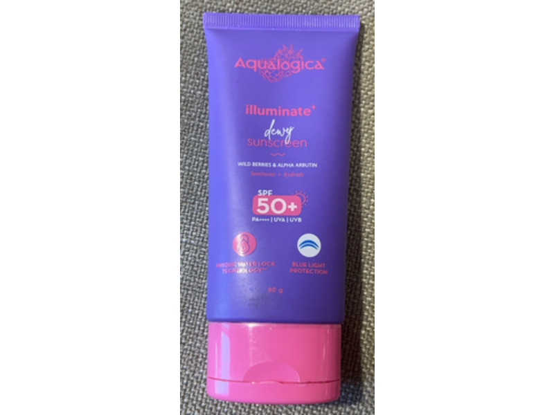 Aqualogica Illuminate + Dewy Sunscreen, SPF 50+ & PA++++, 2.82 oz/80 g