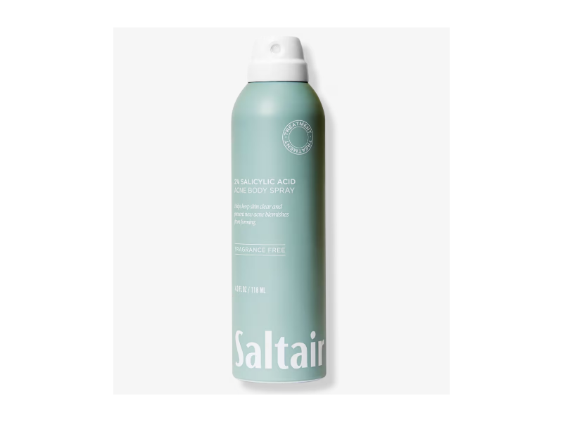 Saltair Acne Body Spray, 2% Salicylic Acid, Fragrance Free, 4 fl oz/118 mL