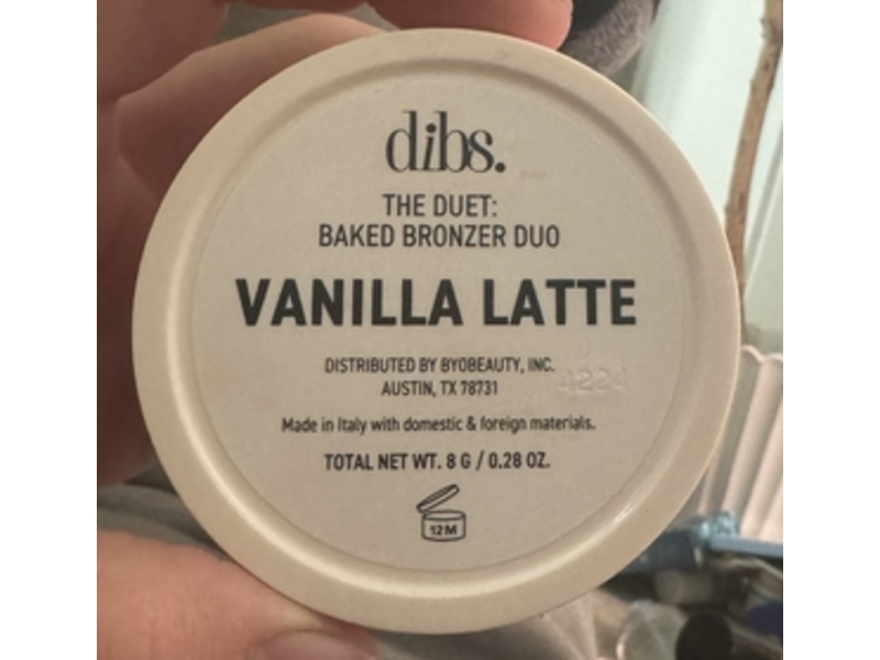 Dibs The Duet Baked Bronzer Duo, Vanilla Latte, 0.28 oz/8 g