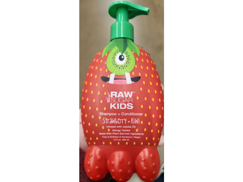 Raw Sugar Shampoo + Conditioner, Strawberry + Kiwi, 12 fl oz/354 mL