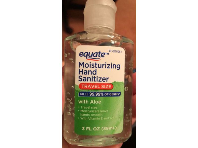 Equate Moisturizing Hand Sanitizer, Aloe, 3 fl oz/89 mL