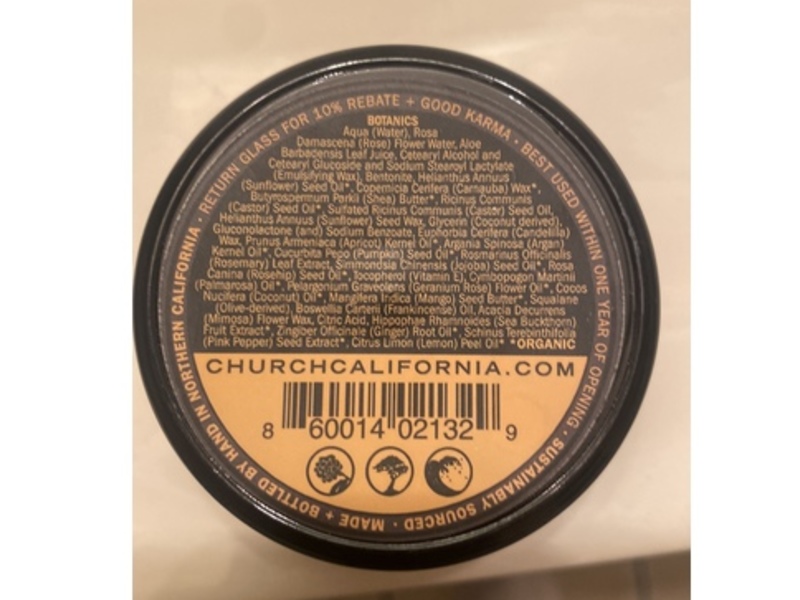 Church California Sun Wax Pomade, 1.7 fl oz/50 mL
