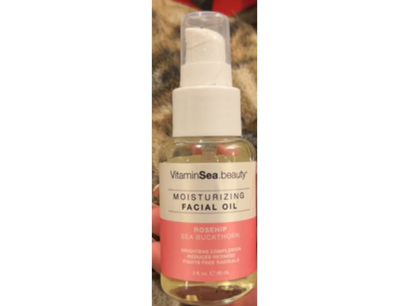 VitaminSea.beauty Moisturizing Facial Oil, Rosehip Sea Buckthorn, 2 fl oz/60 mL