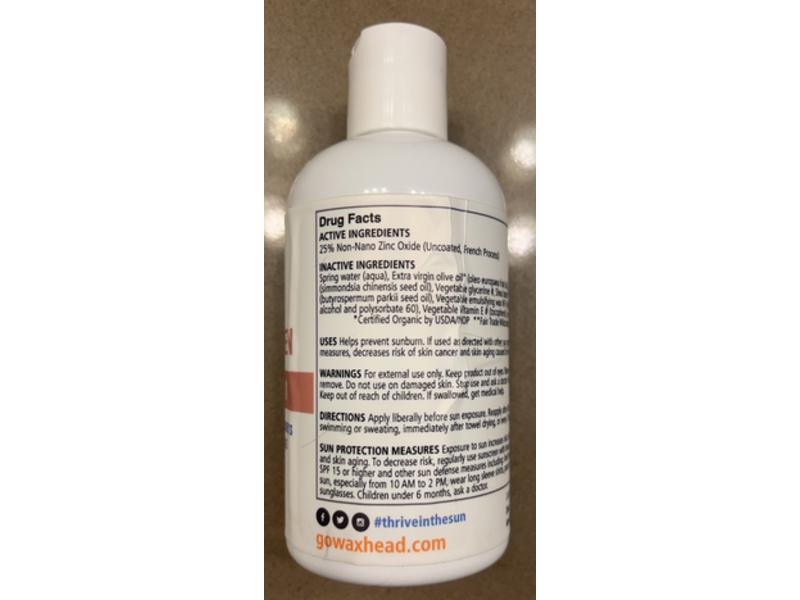 Waxhead Sun Defense Skin Nourishing Tinted Sunscreen, SPF 31, 8 fl oz