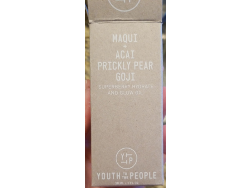 Youth To The People Superberry Hydrate And Glow Oil, Maqui + Acai Prickly Pear Goji, 1 fl oz/30 mL