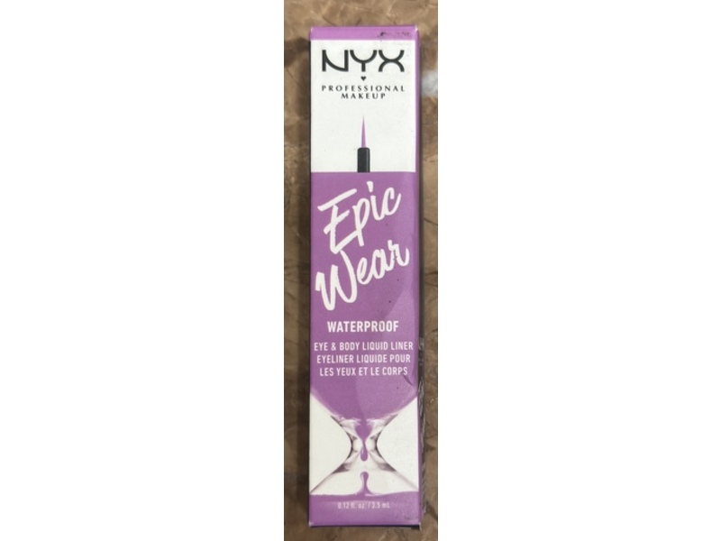NYX Professional Makeup Epic Wear Waterproof Eye & Body Liquid Liner, Lilac, 0.12 fl oz/3.5 mL