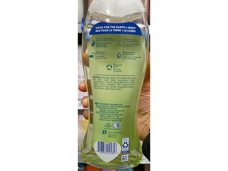 Softsoap Moisturizing Body Wash, Santorini Spritz, Cucumber Mint Scent, 20 fl oz/591 mL