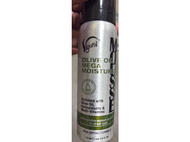 Vigorol Mega Moisture Mousse, Olive Oil, 2.5 fl oz/73 mL