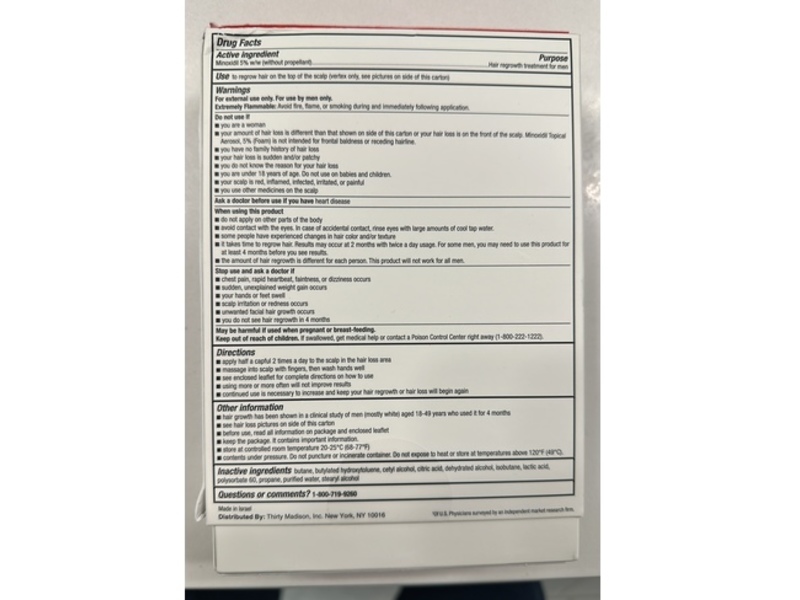 Keeps Hair Growth Treatment, Minoxidil Topical Aerosol, 6.33 oz/180 g