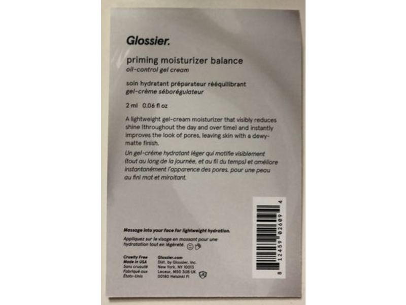Glossier Priming Moisturizer Balance Gel Cream, 0.06 fl oz/2 mL