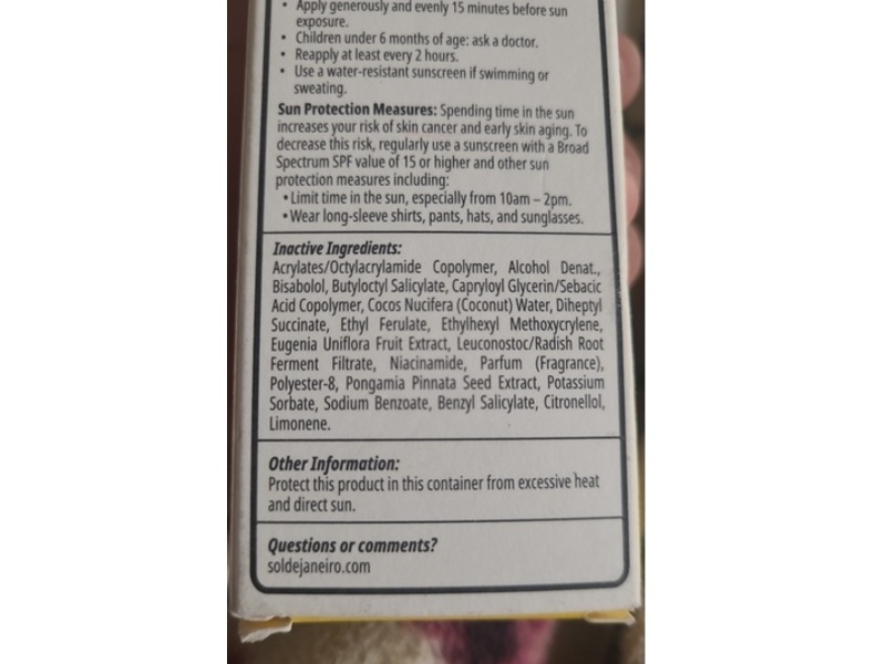 Sol De Janeiro Rio Radiance Refreshing Sunscreen Body Spray, SPF 50, 3.4 fl oz/100 mL