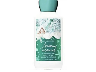 Bath & Body Works Snowy Morning Moisture Body Lotion, Shea Butter + Vitamon E, 8 fl oz/236 mL