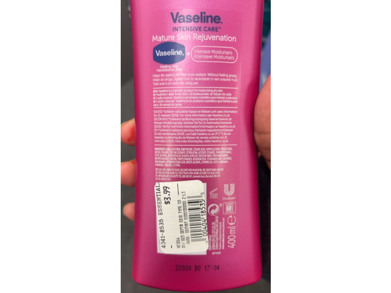 Vaseline Intensive Care Mature Skin Rejuvenation Body Lotion, 400 mL