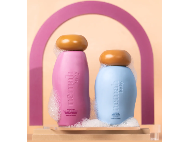 Nemah Bath-Time Duo, Nourishing Baby Shampoo & Wash + Soothing Body Lotion, 9.8 fl oz/290 mL