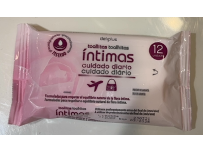 Deliplus Daily Care Intimate Wipes, 12 Count