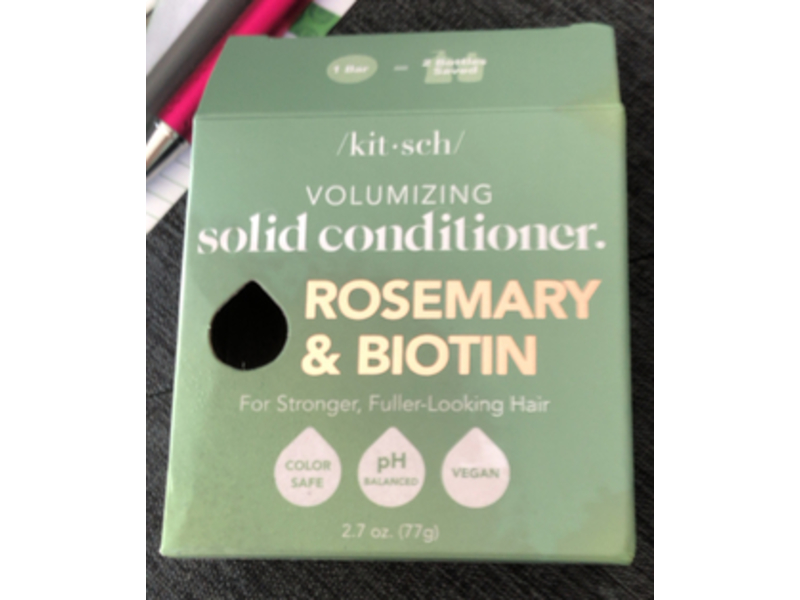 Kitsch Volumizing Solid Conditioner Bar, Rosemary & Biotin, 2.7 oz/77 g