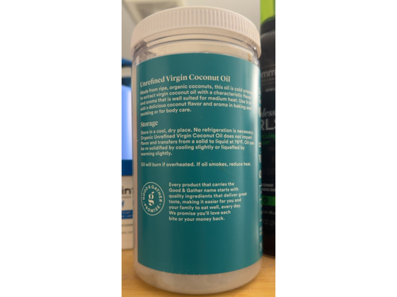 Good & Gather Organic Cold Pressed Virgin Coconut Oil, 29 fl oz/857 mL