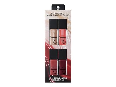 Elf Glow Reviver Quad Goals Lip Oil Kit, 0.25 fl oz/7.6 mL
