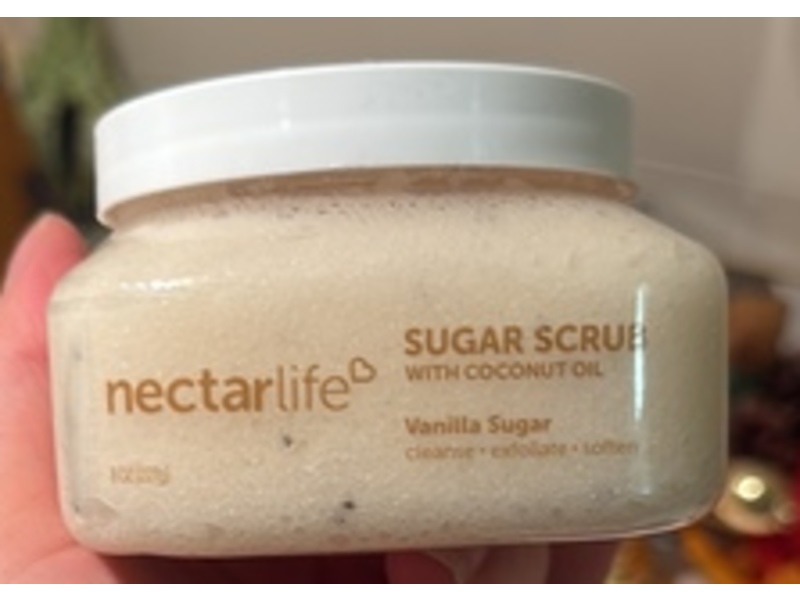 Nectarlife Coconut Oil Sugar Scrub, Vanilla Sugar, 8 oz/ 227 g