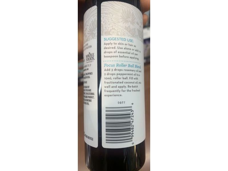 365 Everyday Value Moisturizing Fractionated Oil, Coconut, 16 fl oz/473 mL