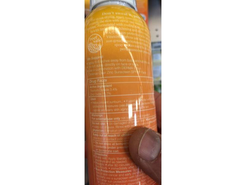 Derma E All Sport Performance Sheer Mineral Sunscreen Spray, SPF 50, Sport, 6 fl oz/177 mL