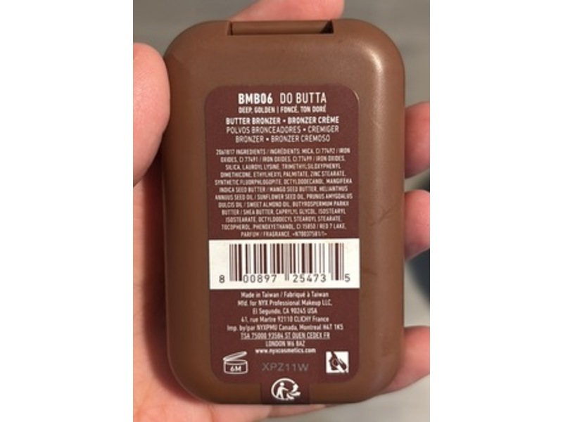 NYX Professional Makeup Buttermelt Bronzer, 06 Do Butta - Deep Golden, 0.17 oz/5 g