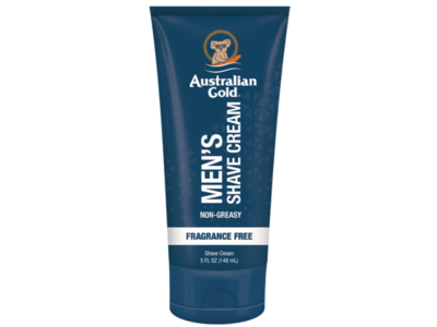 Australian Gold Men's Shave Cream, Fragrance Free, 5 fl oz/148 mL