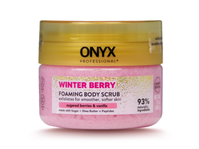 Onyx Foaming Body Scrub, Winter Berry, 12 oz/340 g
