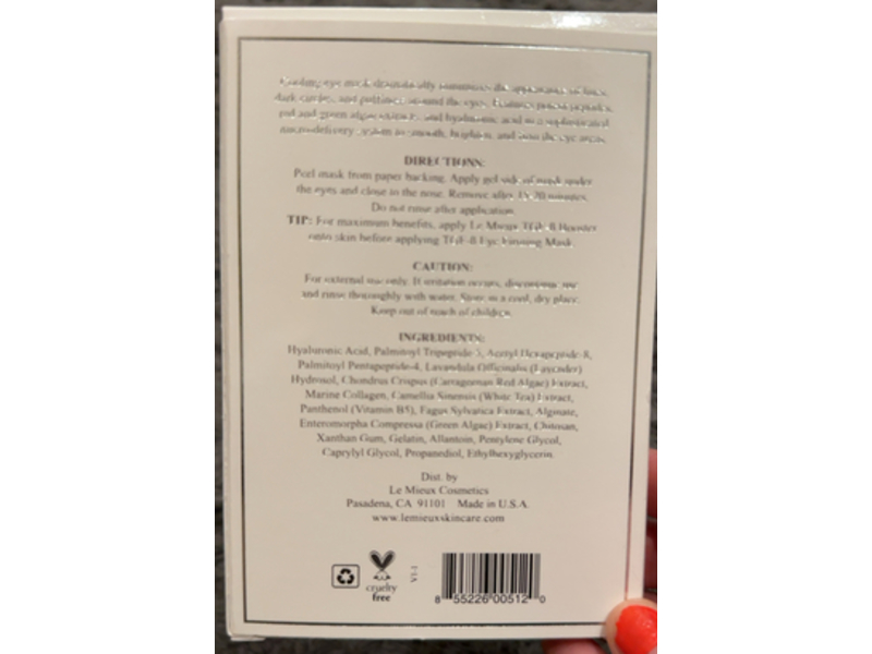 Le Mieux TGF-B Eye Firming Mask, 4 Count