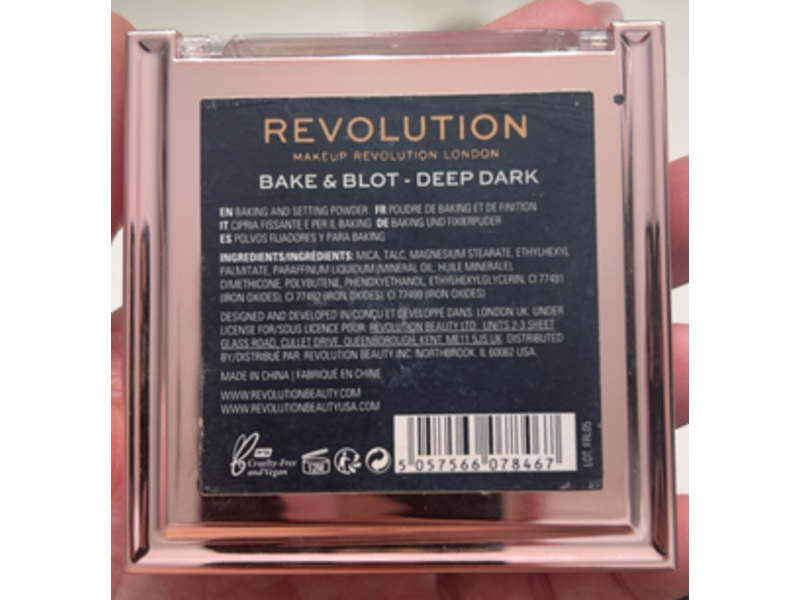 Revolution Bake & Blot Setting Powder, Deep Dark, 0.19 oz/5.5 g